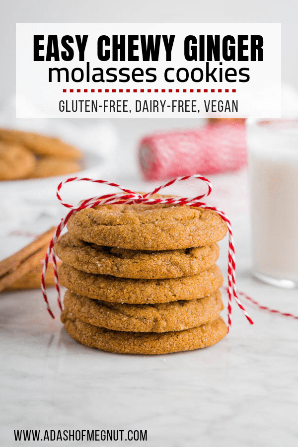 Chewy Ginger Molasses Cookies - Gluten-Free and Vegan - Zimeb