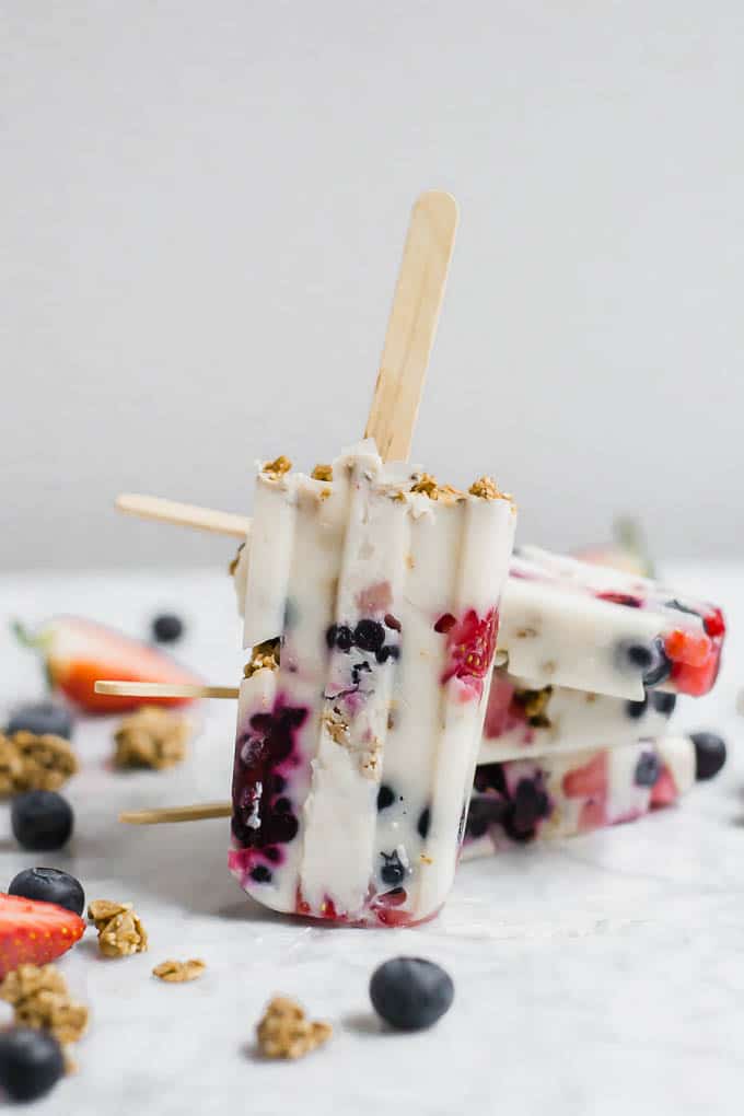 Breakfast Yogurt Popsicles