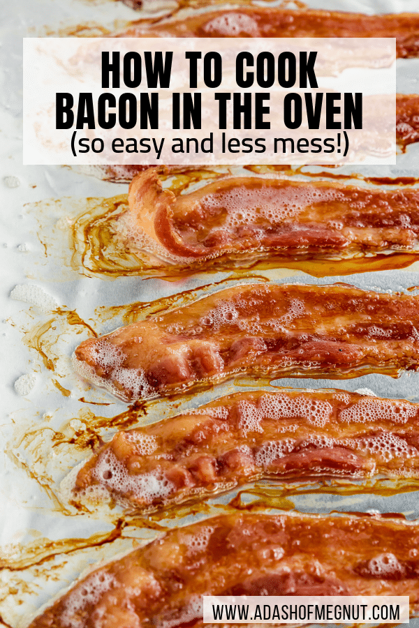 A baking sheet with cooked bacon from the oven.