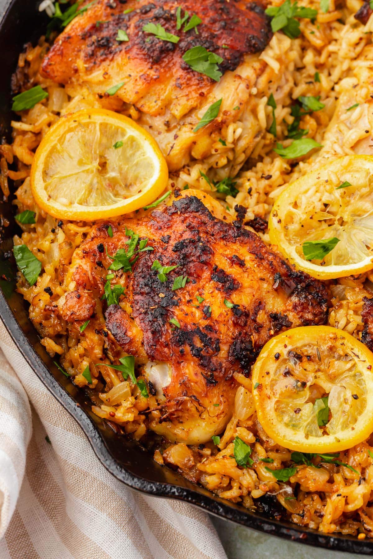 One Pot Chicken Thighs and Rice