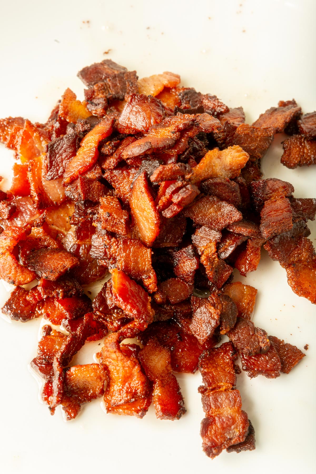 Close up image of cooked bacon.