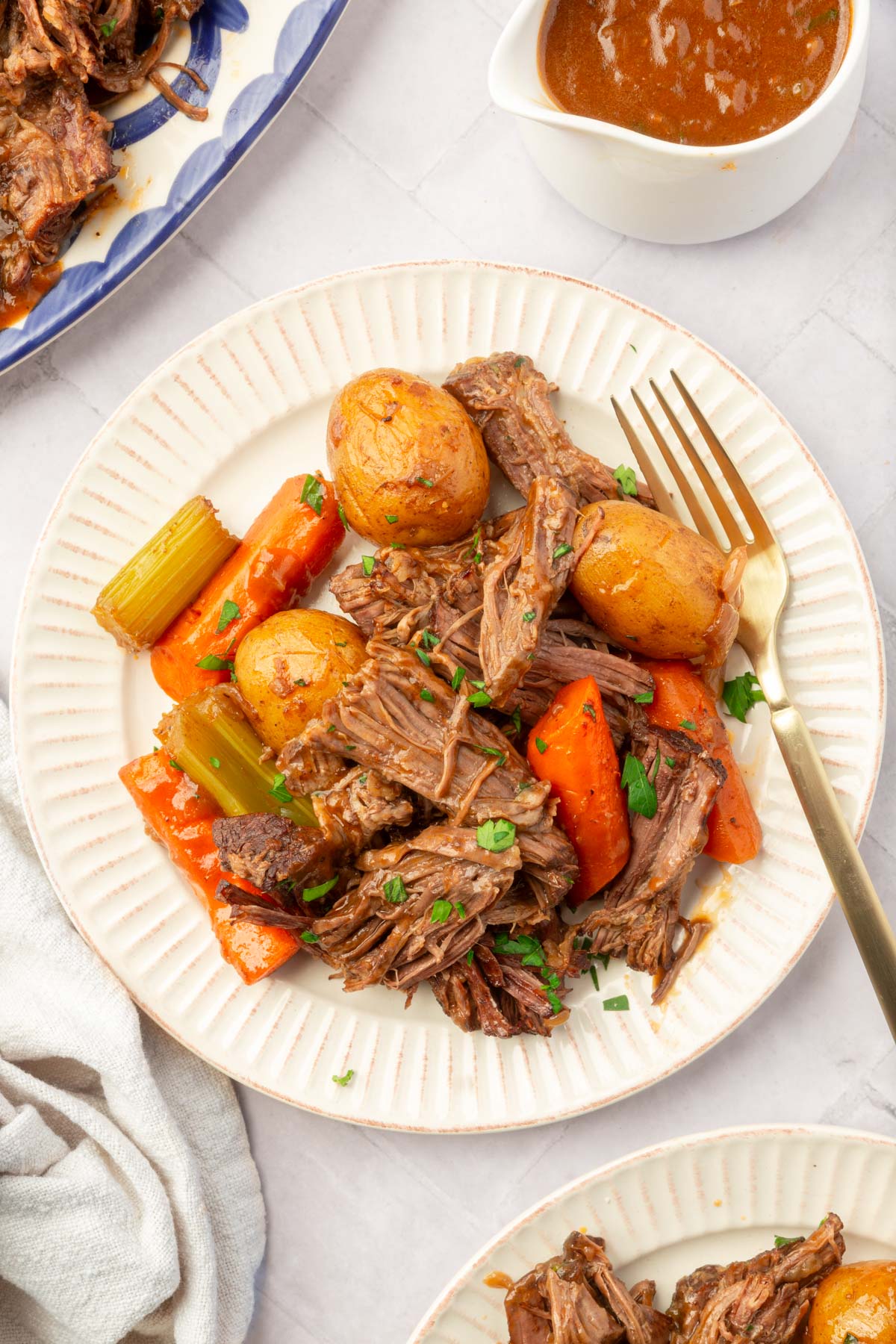 Image of plated gluten-free pot roast.