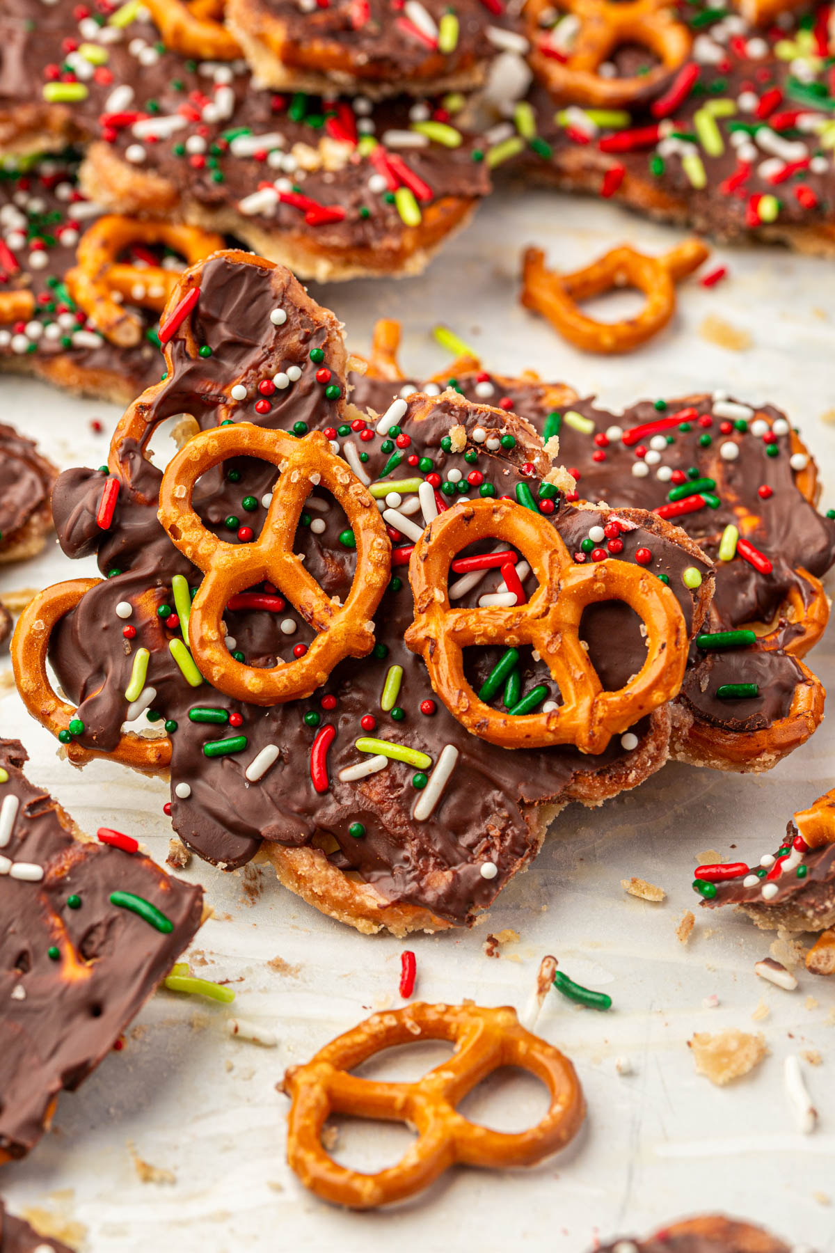 Gluten-Free Christmas Pretzel Bark