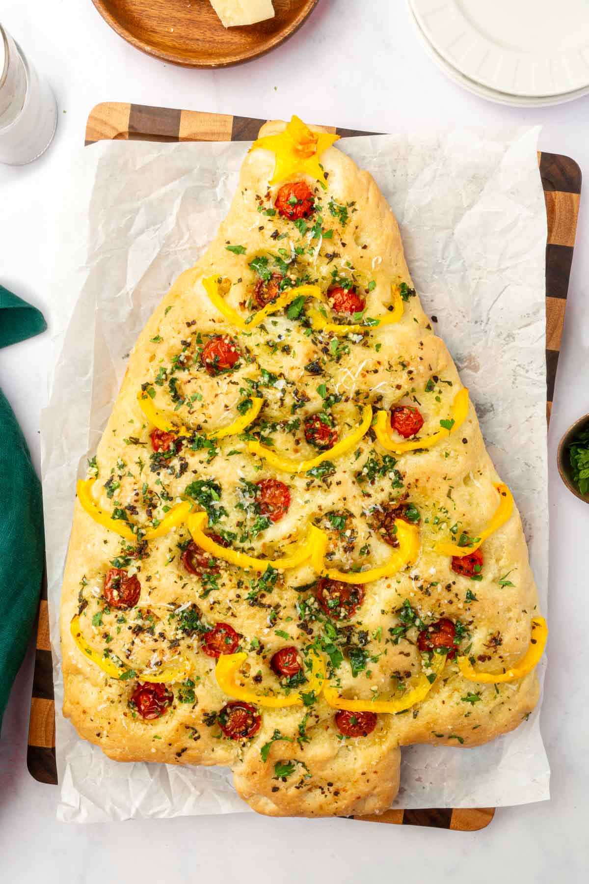 Gluten-Free Christmas Tree Focaccia
