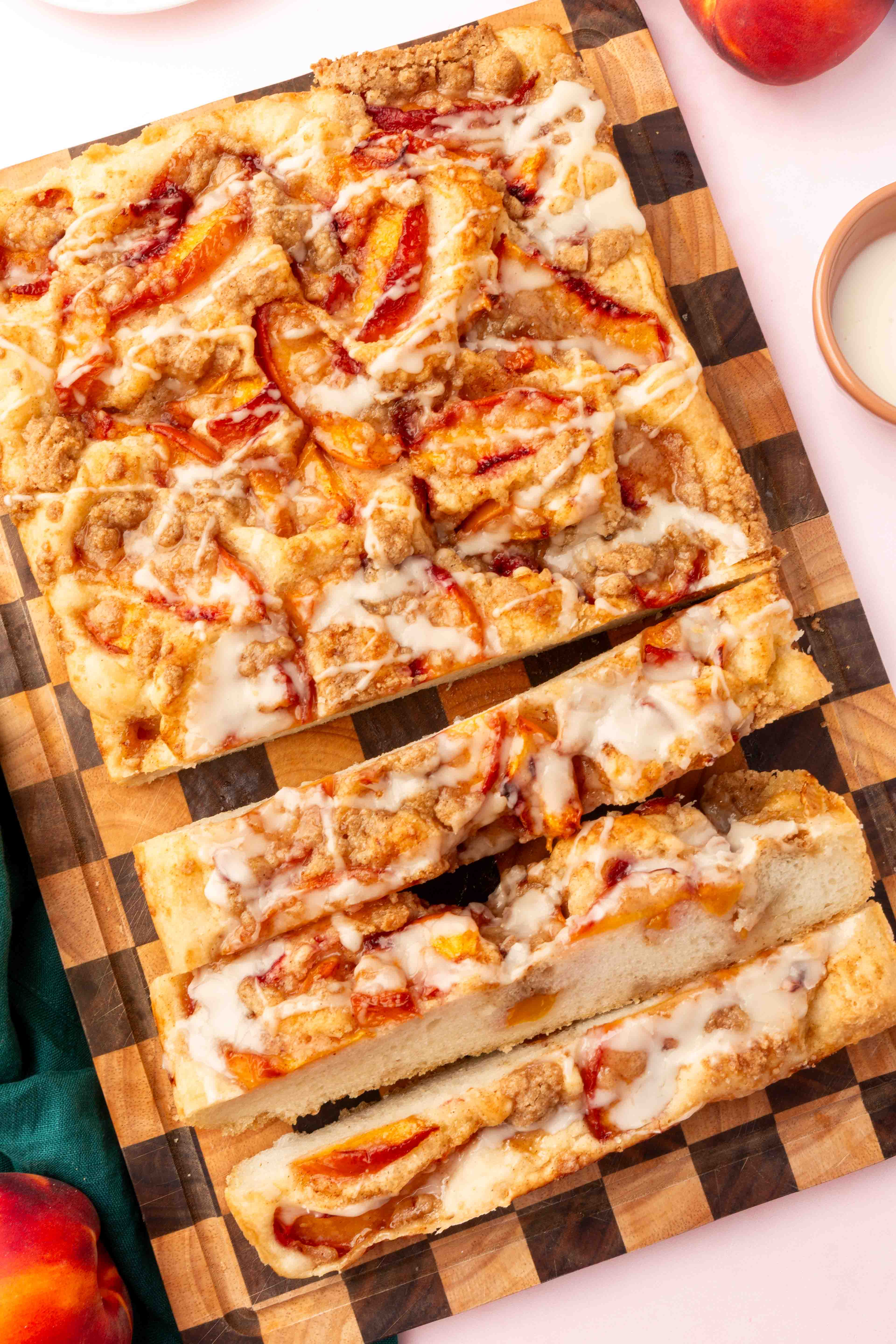 Gluten-Free Peach Crumble Focaccia
