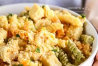 Cheesy Triple Cheddar Chicken Pasta