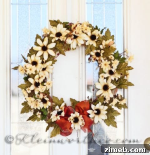 DIY Fall Wreath Featuring Early Autumn Hues 2 Early Fall Wreath, Handmade Wreath