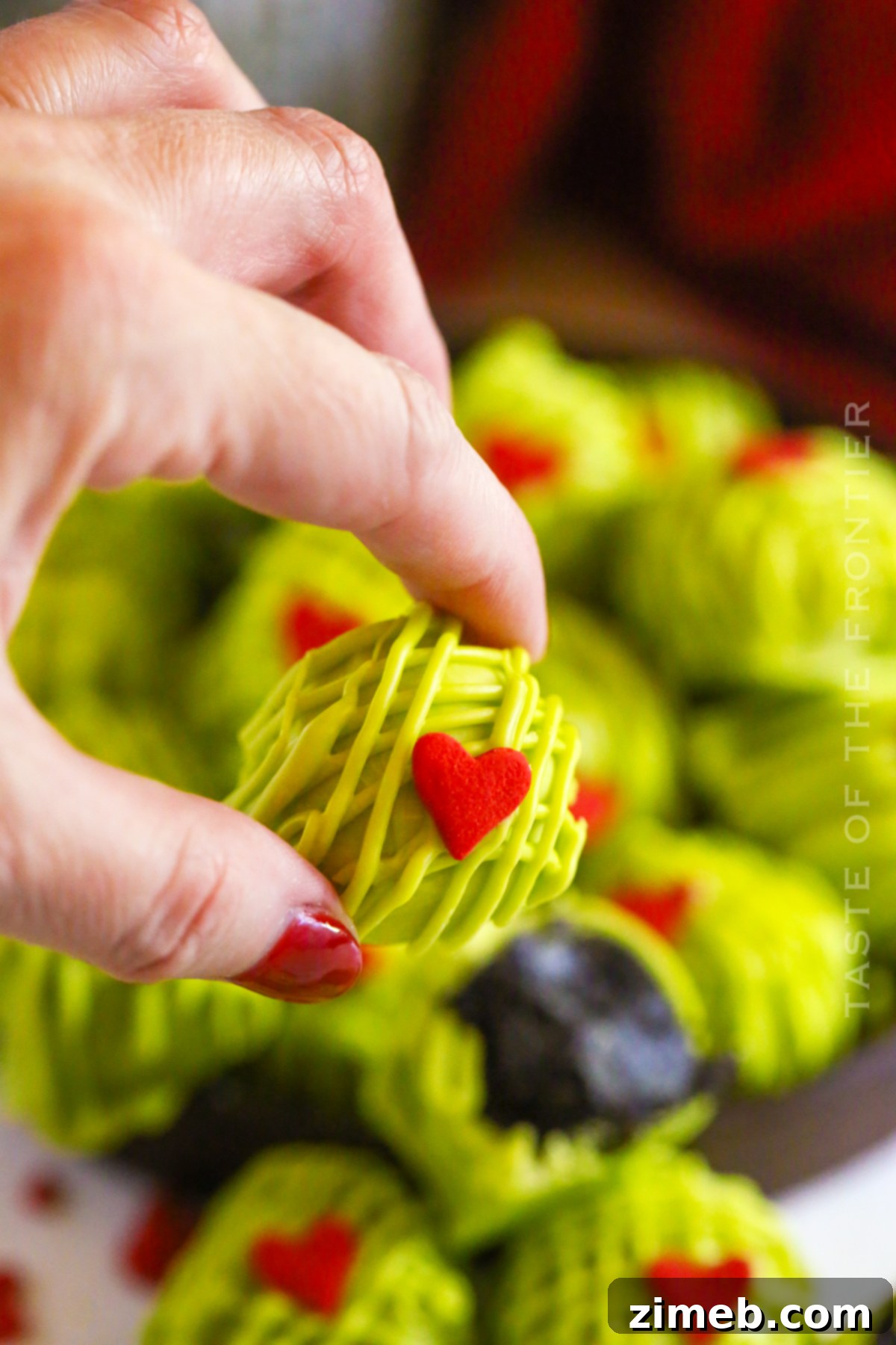 Festive Grinch Truffles for Christmas Parties