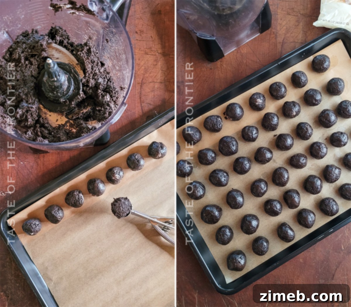 Rolling Grinch Truffle Mixture into Balls