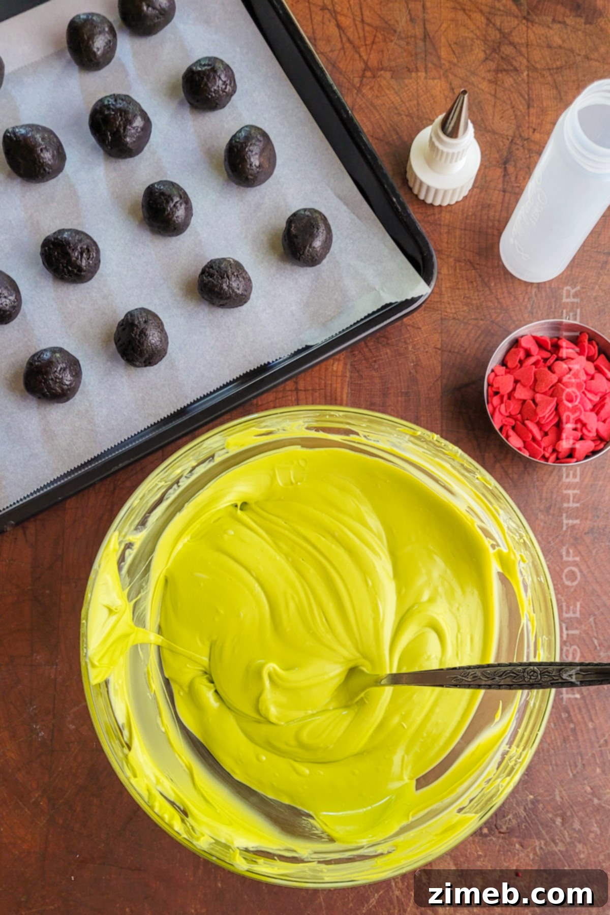 Delicious Grinch Truffles Ready to Serve
