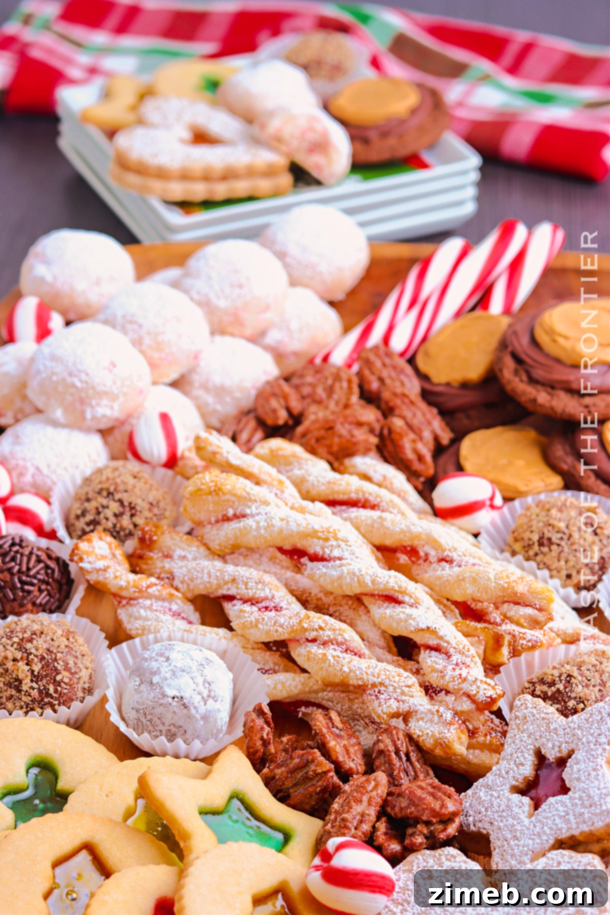 Festive Cookie Platter 20 A grand cookie buffet display for a holiday party