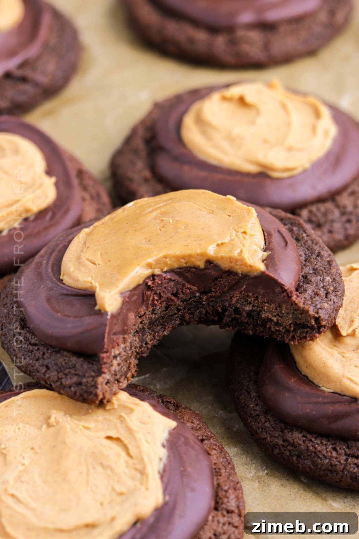Festive Cookie Platter 4 Delicious Buckeye Cookies, a peanut butter and chocolate treat