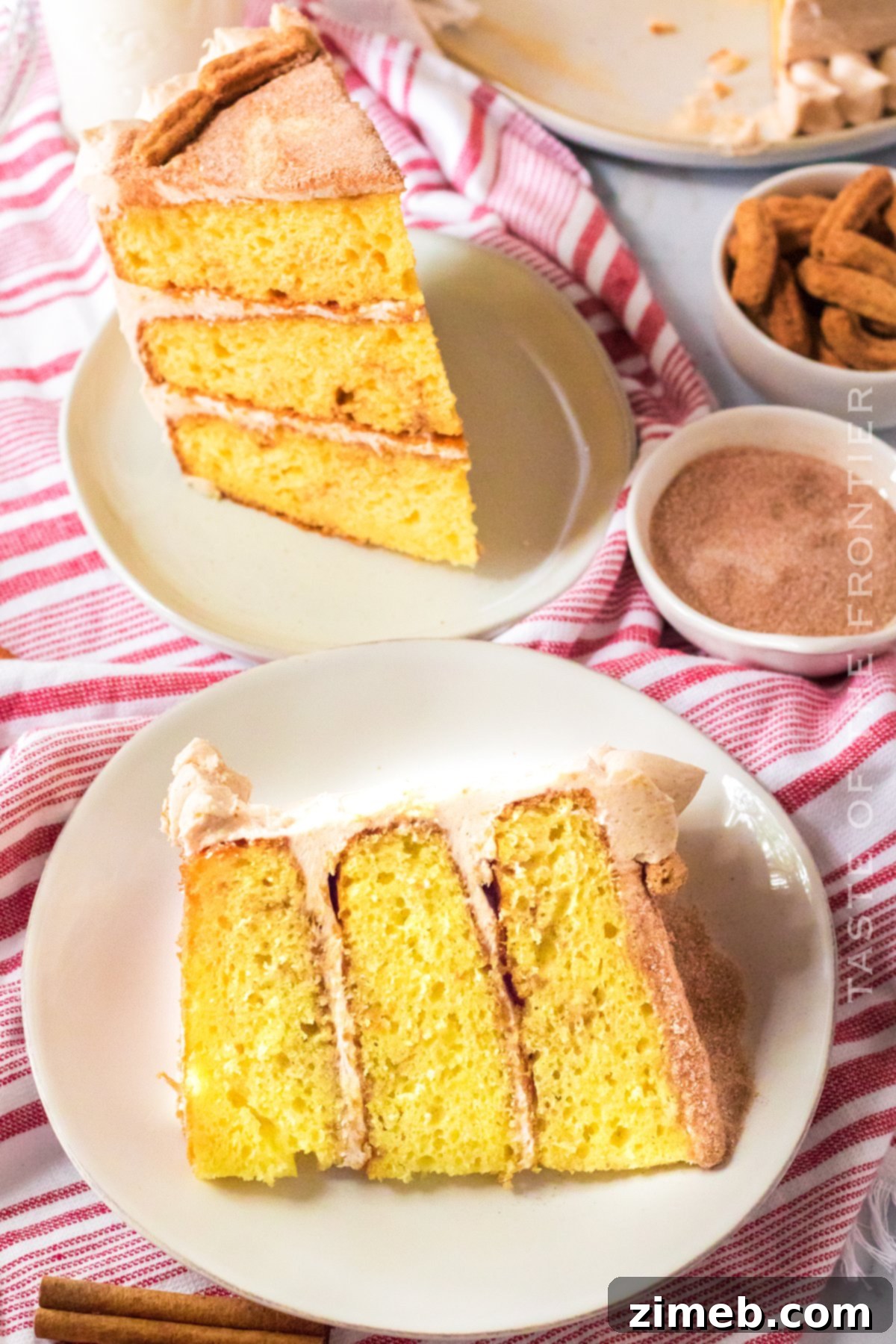 slice of cinnamon cake