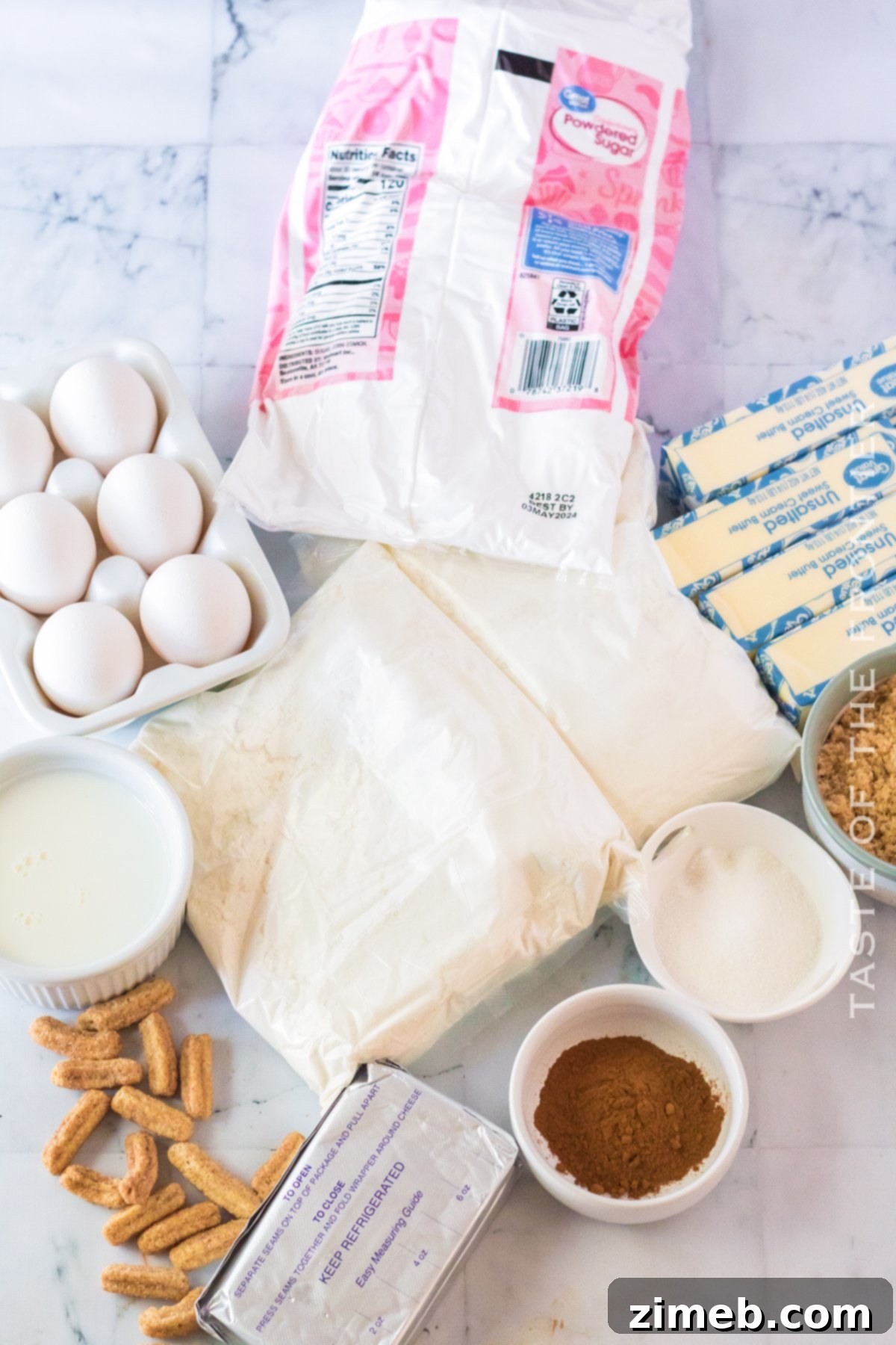 ingredients for Snickerdoodle Cake