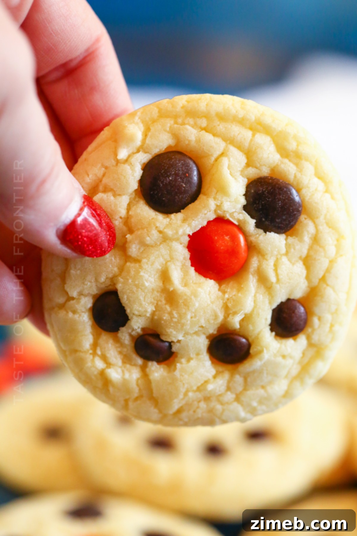 Festive Snowman Cookies 16 Complete recipe card for Snowman Cake Mix Cookies.