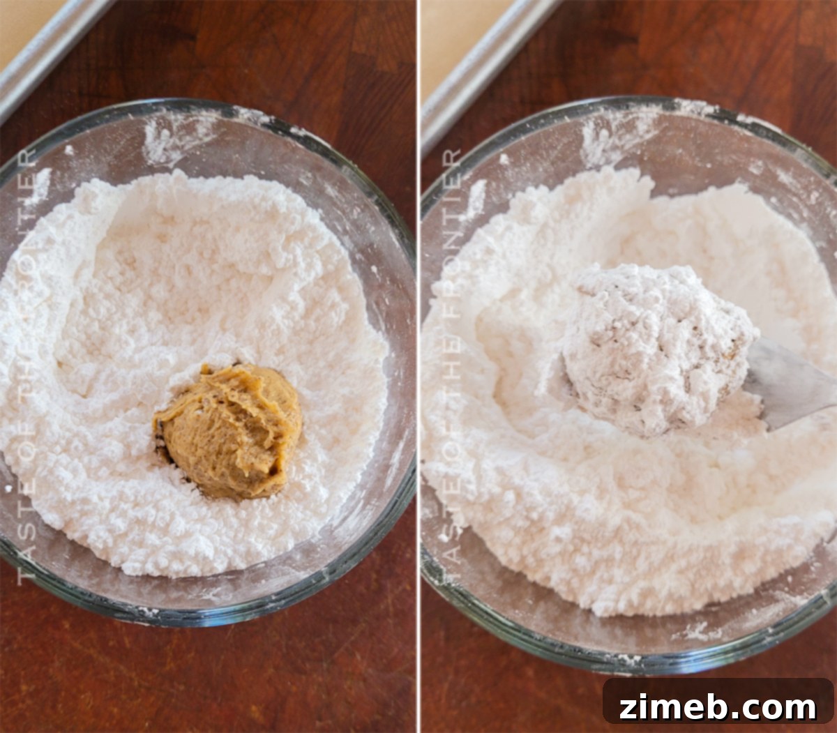rolling in sugar