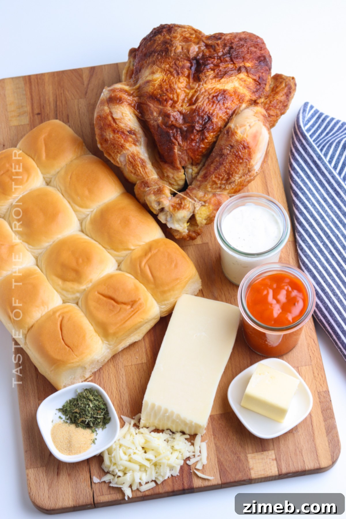 ingredients for Buffalo Chicken Sliders