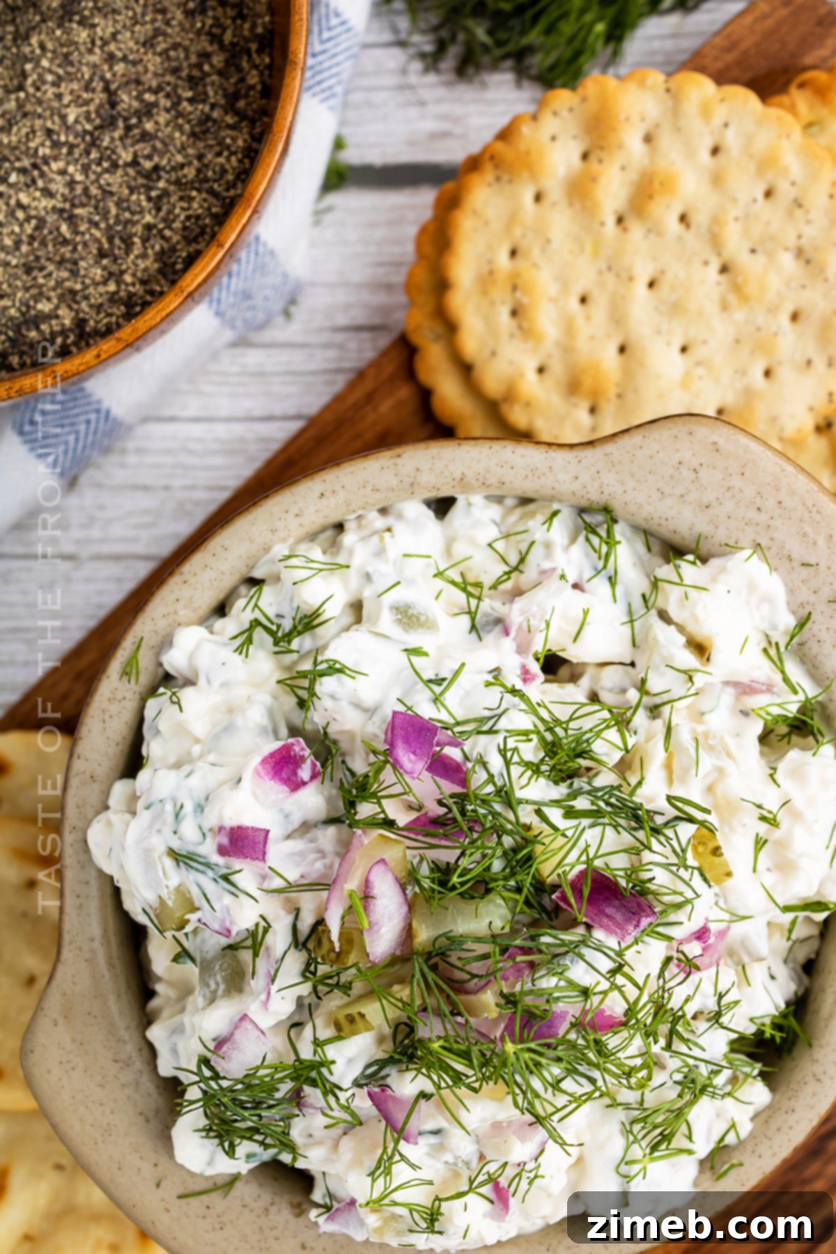 Zingy Dill Pickle Dip 15 Easy party appetizer: Dill Pickle Dip