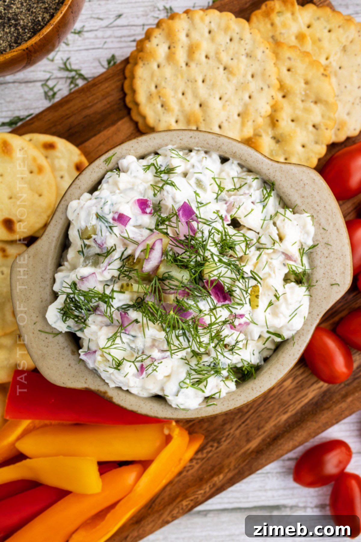 Zingy Dill Pickle Dip 3 Ingredients for homemade dill pickle dip