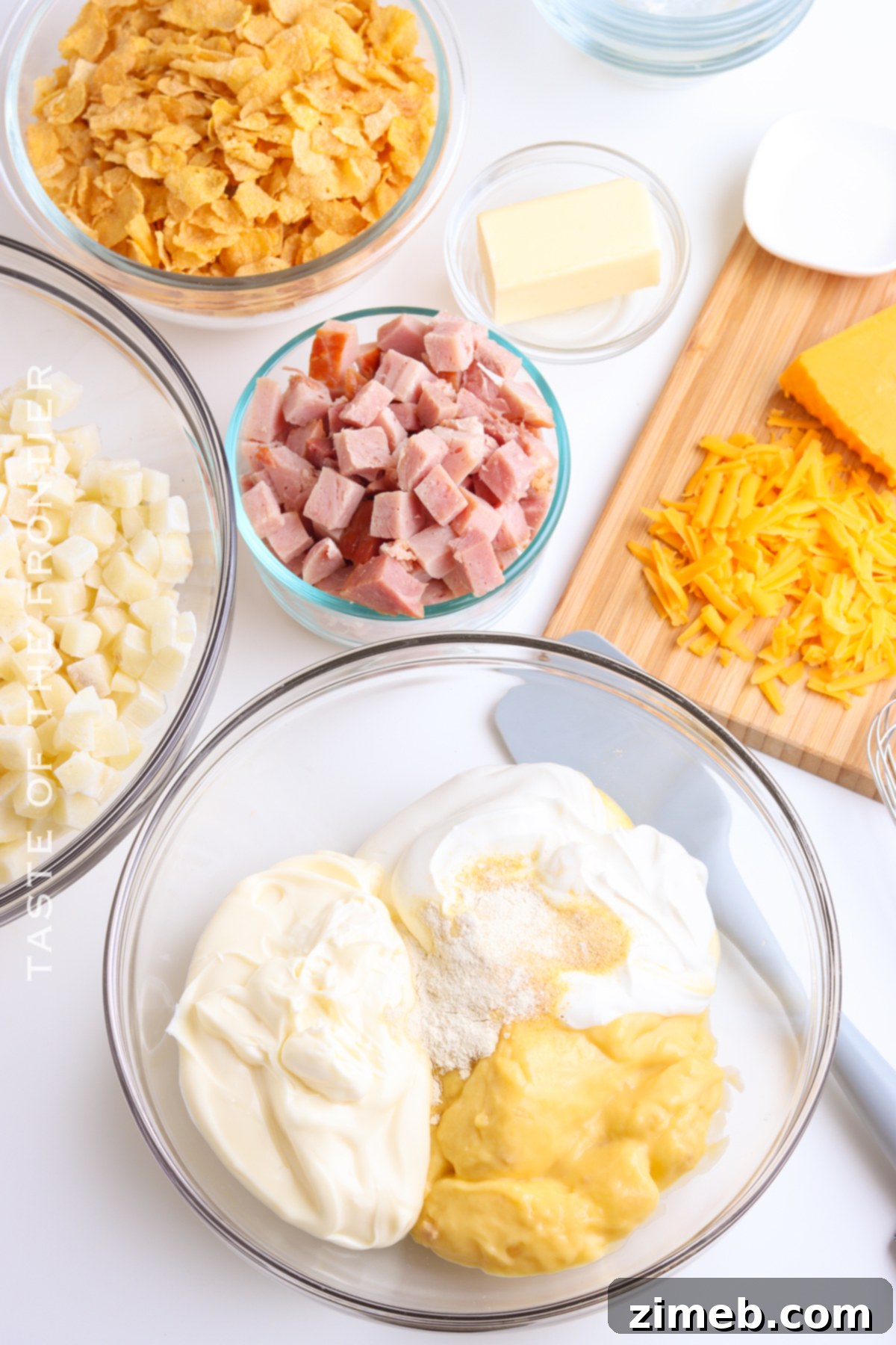 Hearty Ham Potato Bake 5 how to make Ham and Potato Casserole