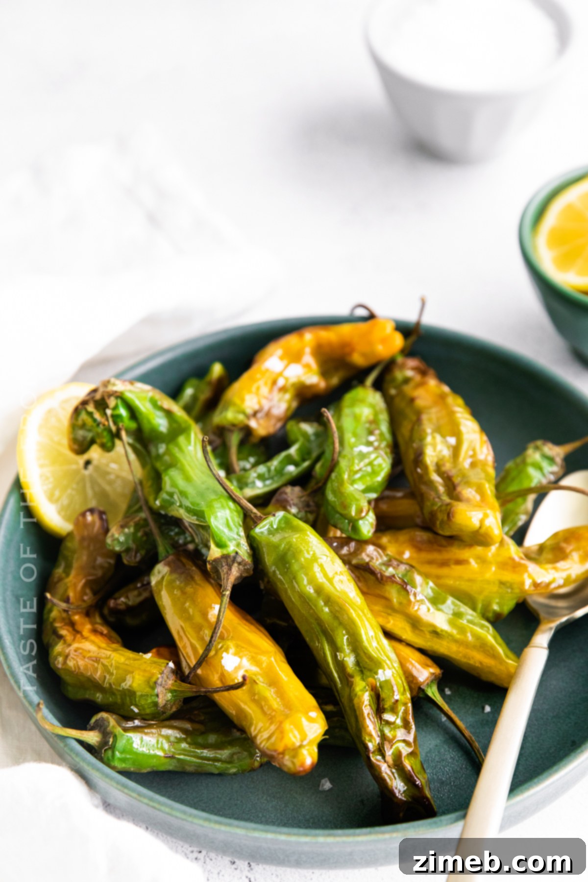 Blistered Air Fryer Shishito Peppers 9 Shishito Peppers appetizer for any occasion
