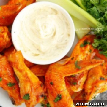 Chicken wings with dip, perfect for game day
