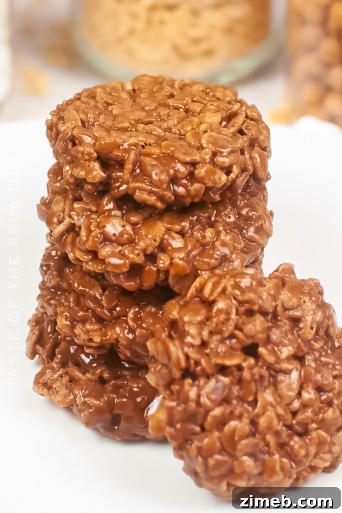 Stack of no-bake cookies