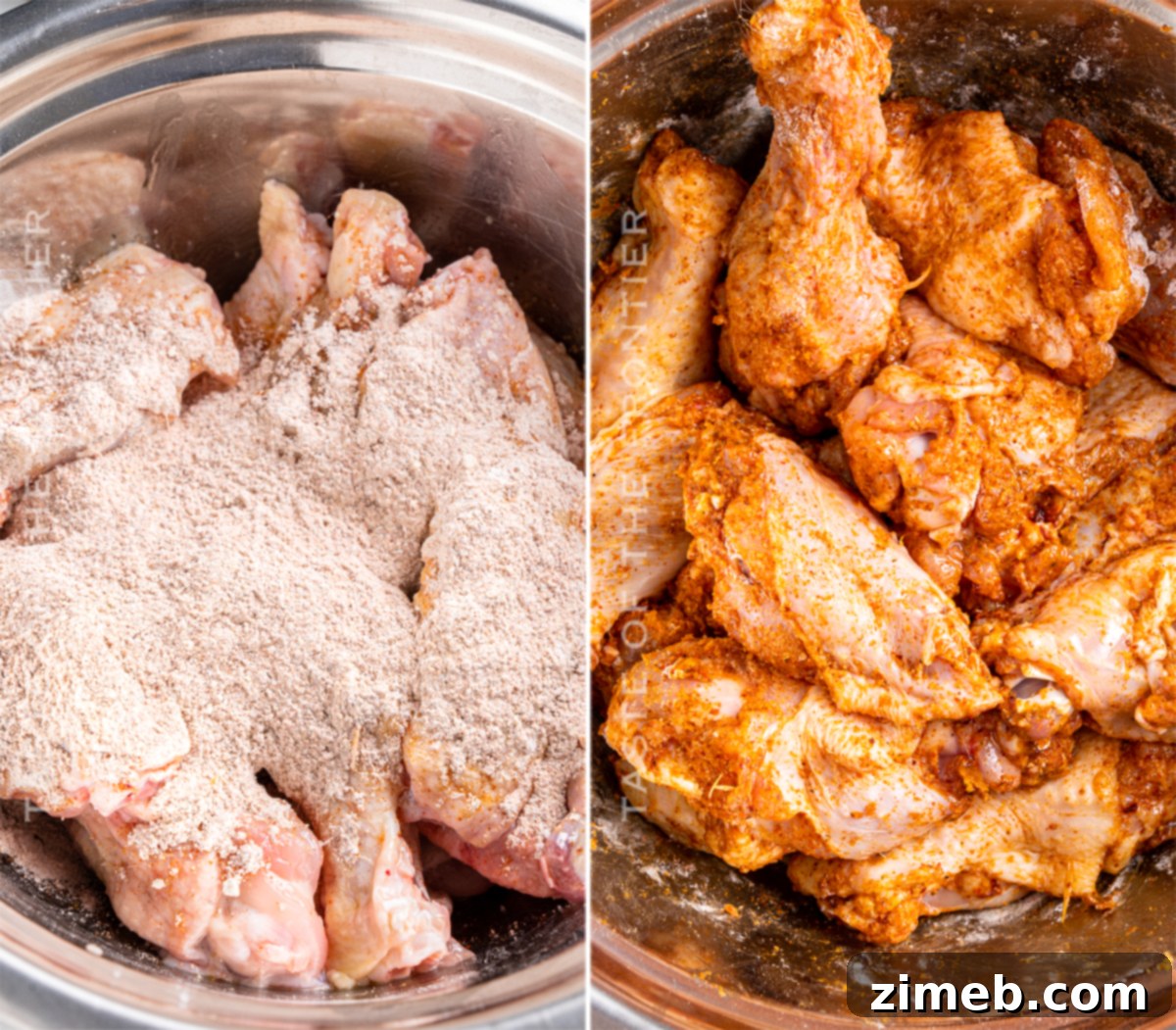 Crispy Air Fryer Chicken Wings 7 How to Coat Chicken Wings with Dry Rub