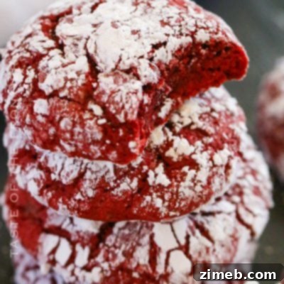 Red Velvet Cake Mix Crinkle Cookies