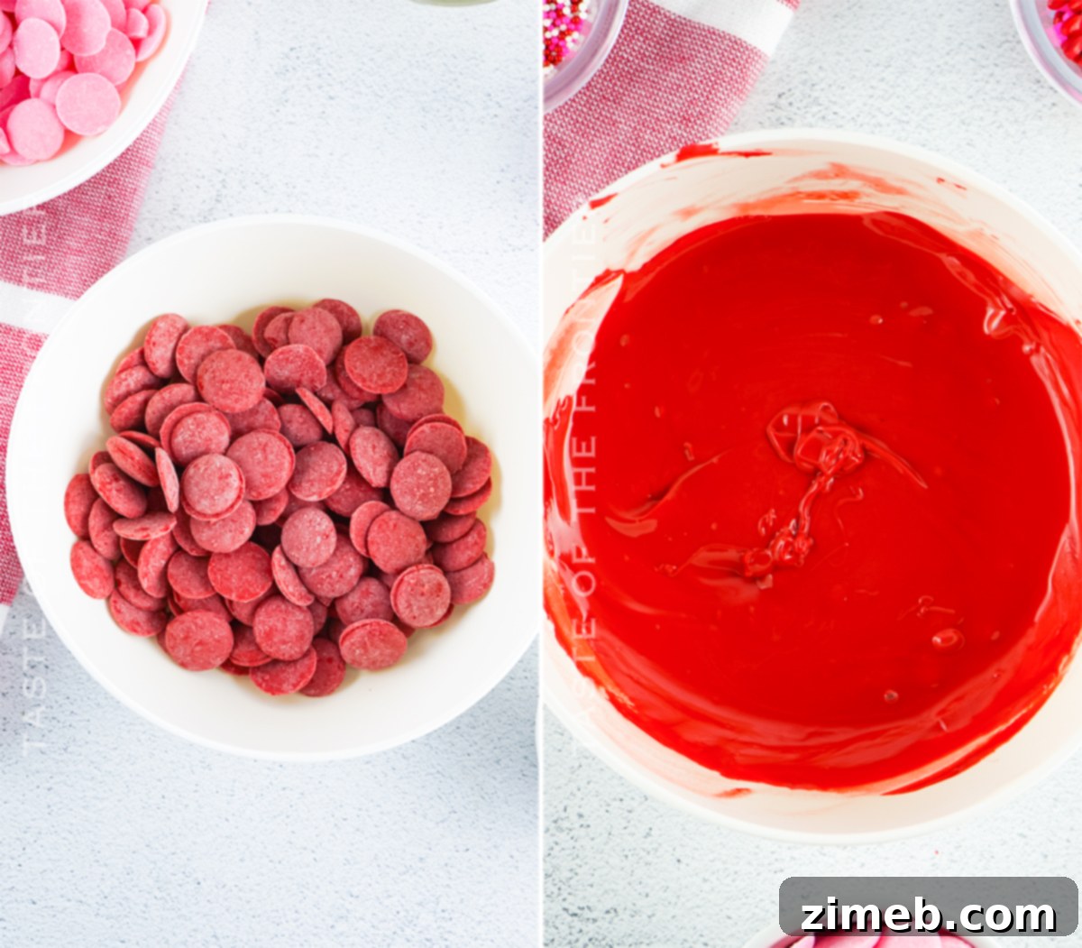 Melted candy melts in a bowl for fudge