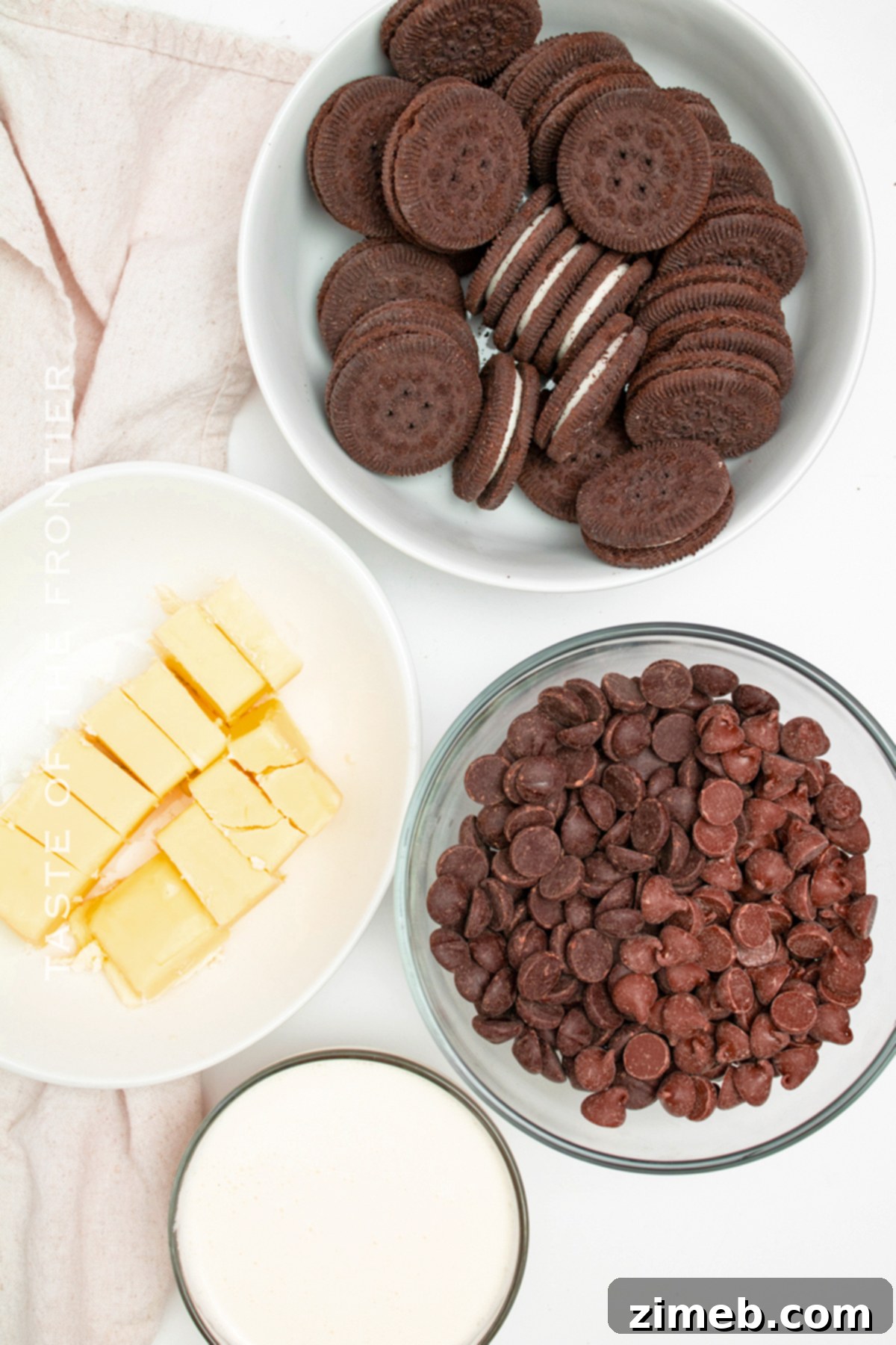 ingredients Chocolate Ganache Tart