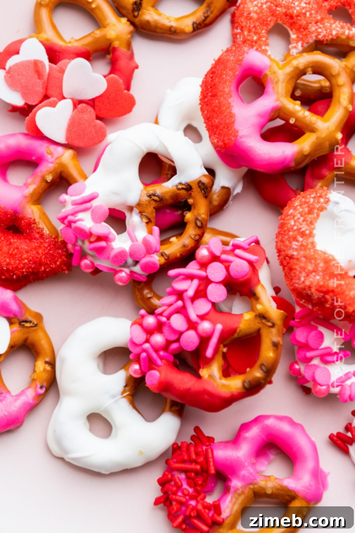 Sweetheart Pretzels 3 pretzel dessert ideas for Valentine's Day