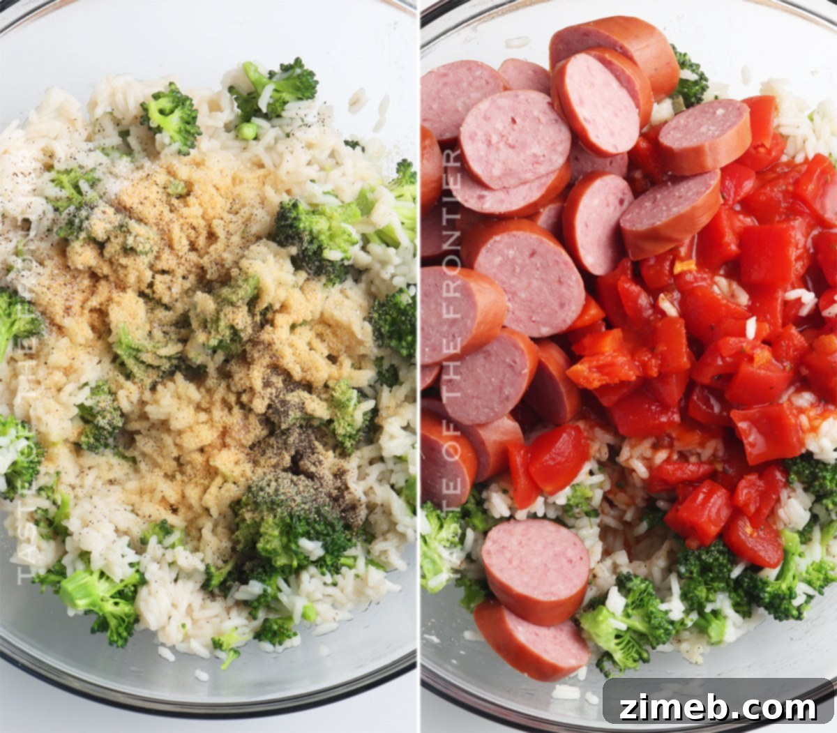 Hearty Sausage and Rice Bake 6 Step-by-step image of how to make Sausage and Rice Casserole
