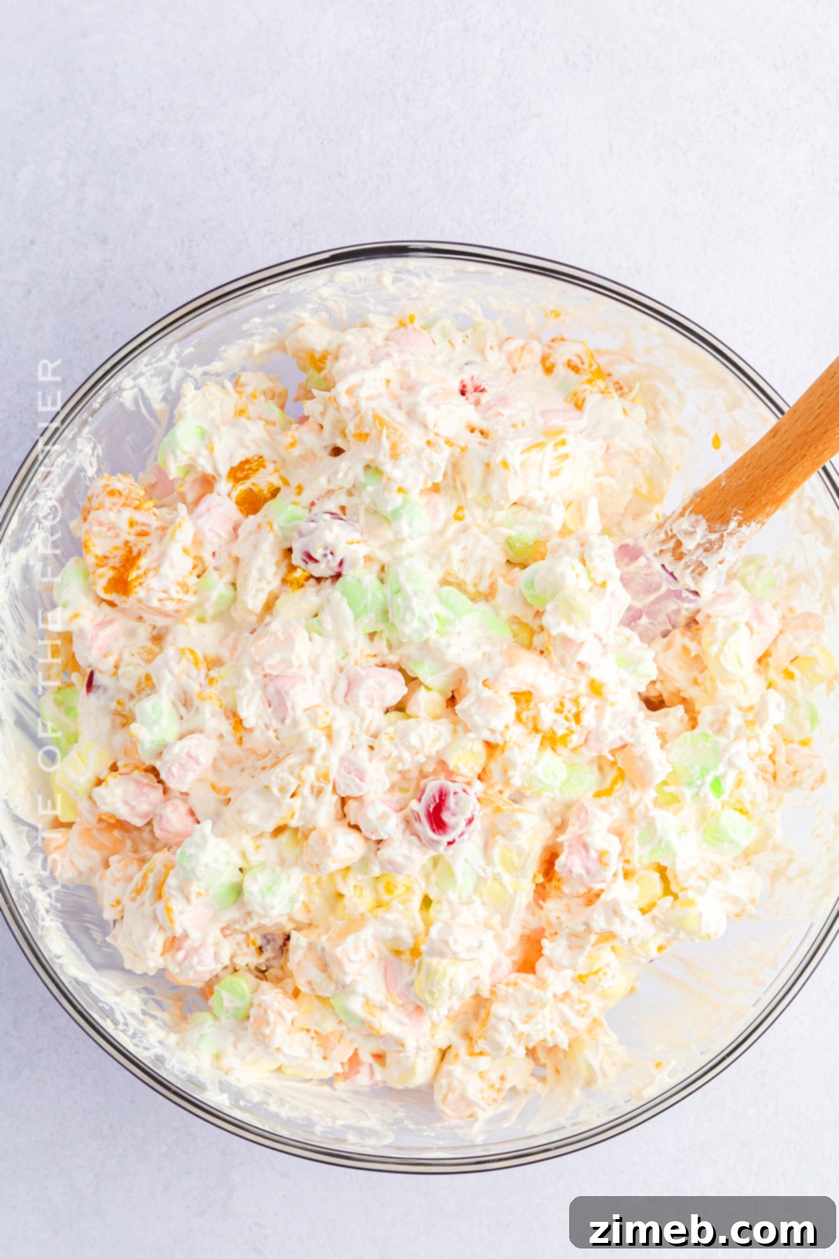 Fruit Salad with Whipped Cream - Ambrosia Style