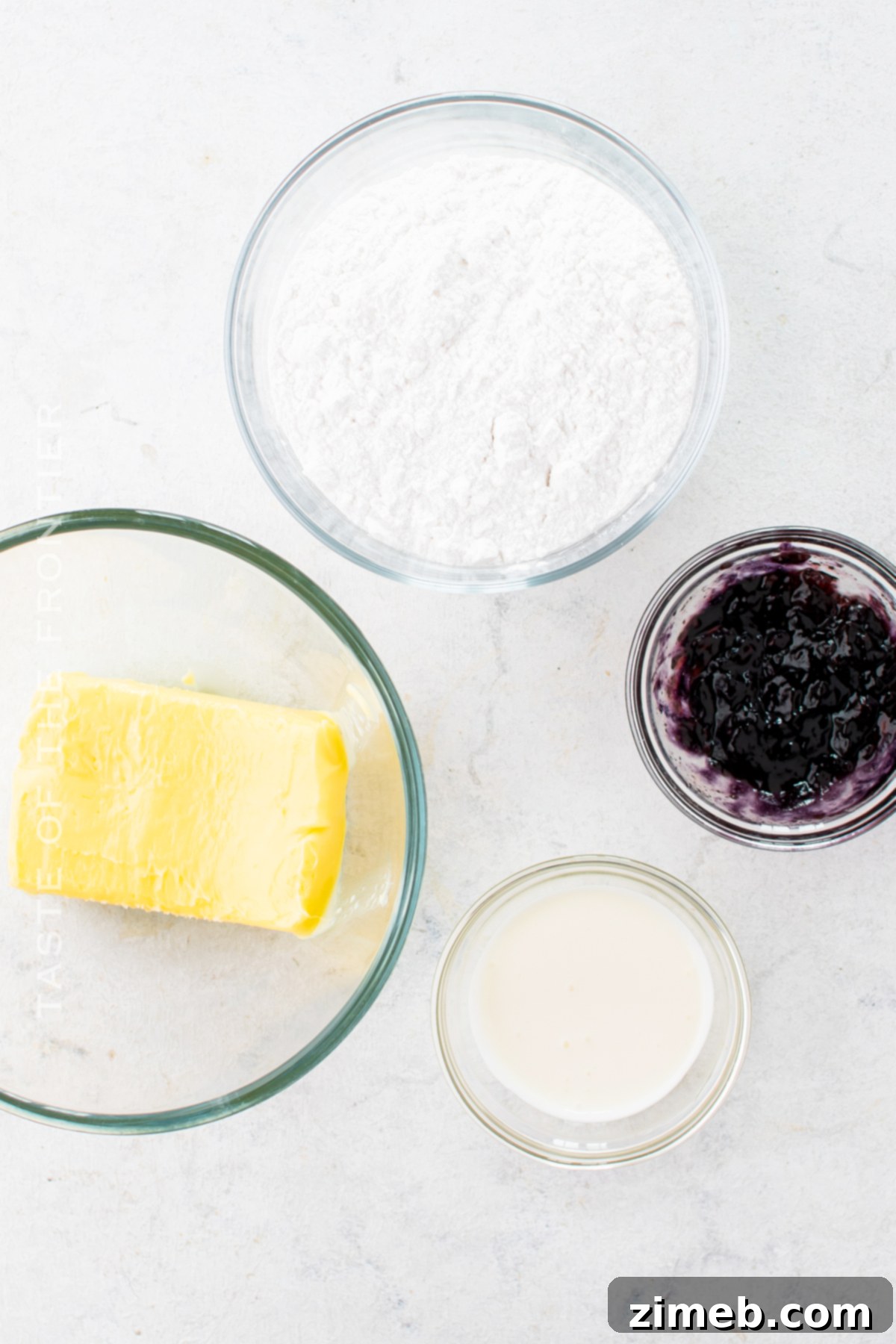 Blueberry Buttercream Frosting Ingredients