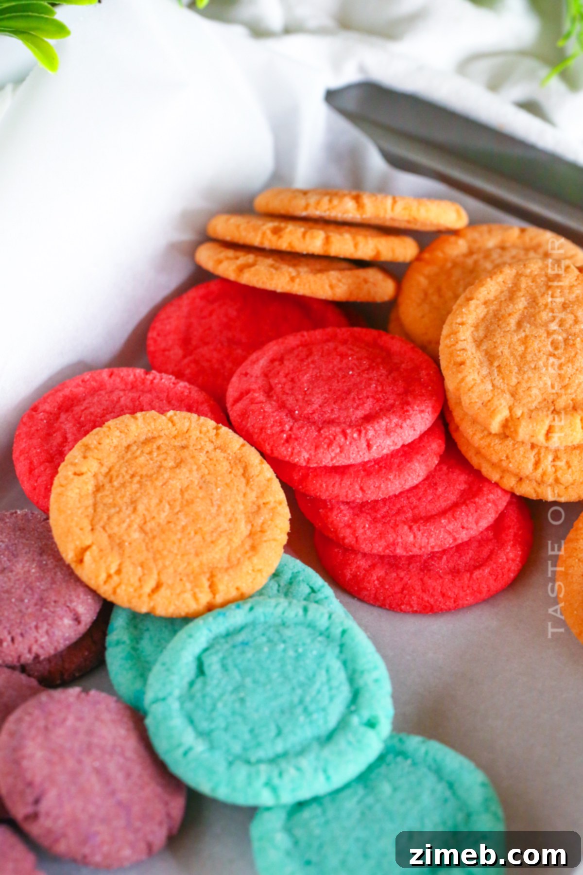 Vibrant Gelatin Treats 8 Rainbow colored cookies