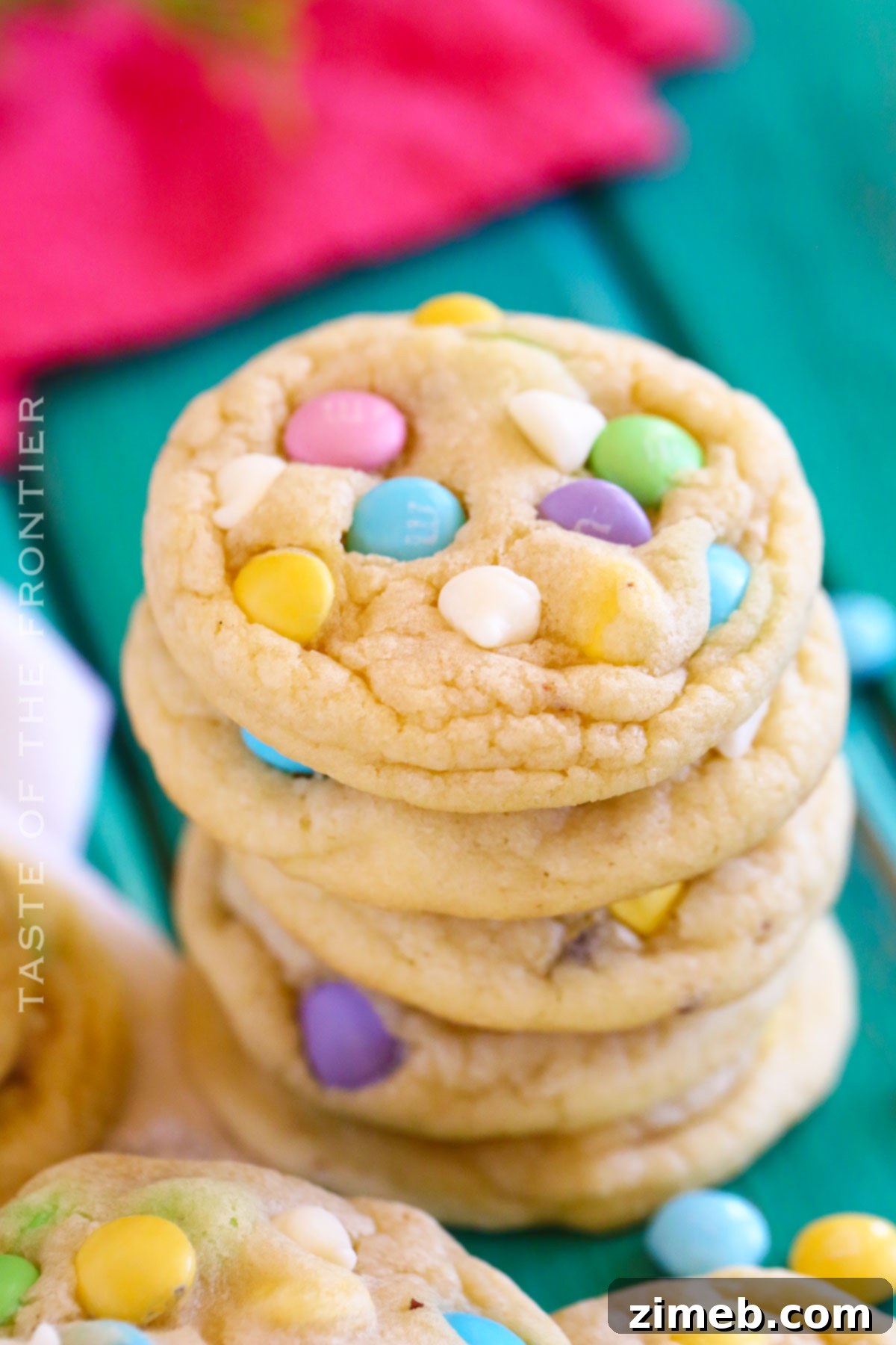 Easter M&M Cookies 15 stack of easter cookies