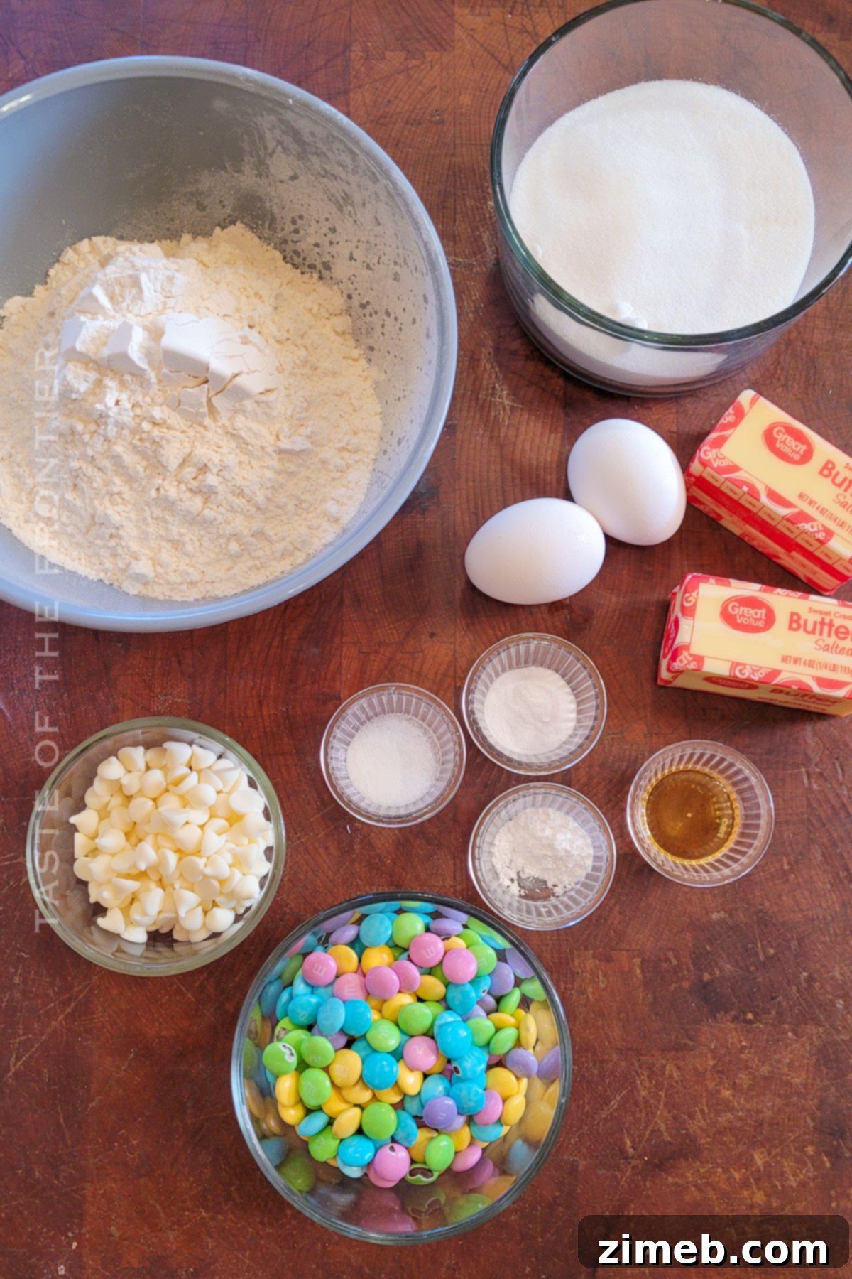 Easter M&M Cookies 4 ingredients for Easter M&M Cookies