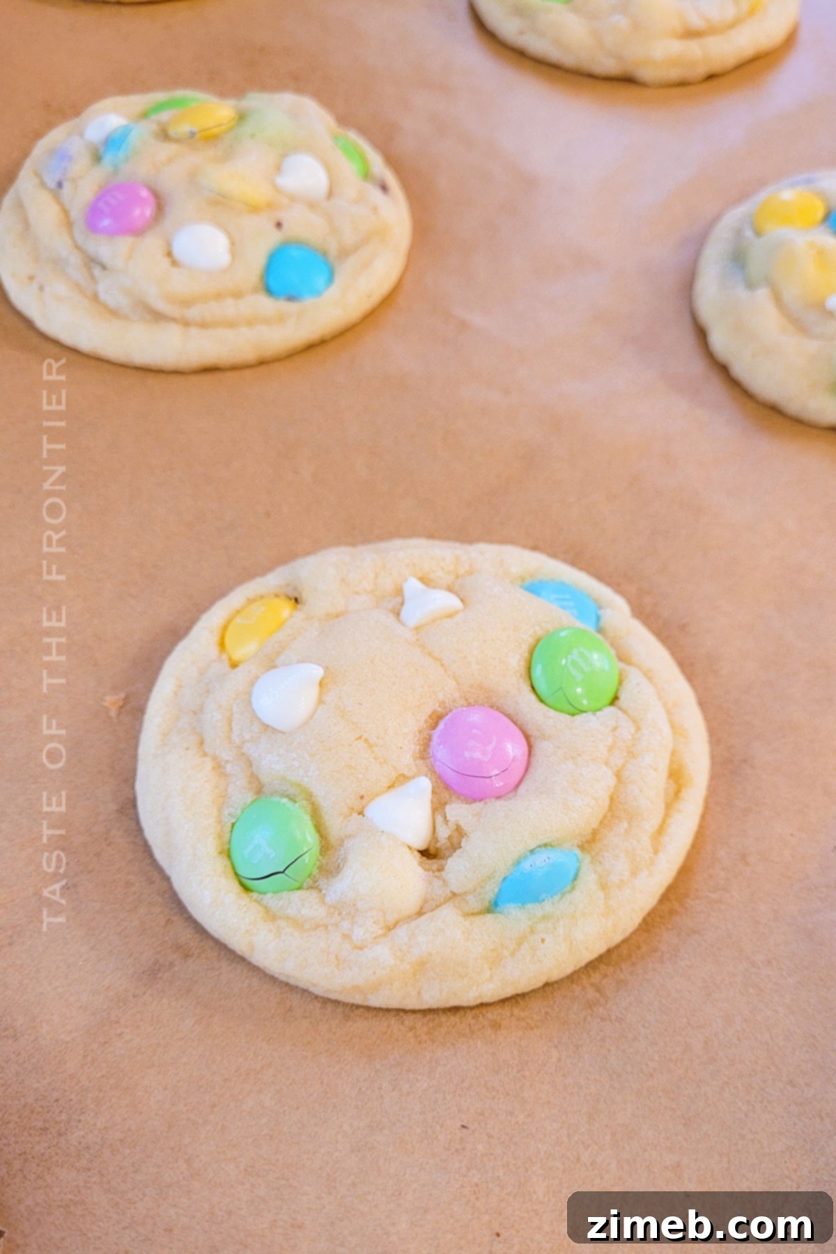 Easter M&M Cookies 8 baked cookies with M&M's