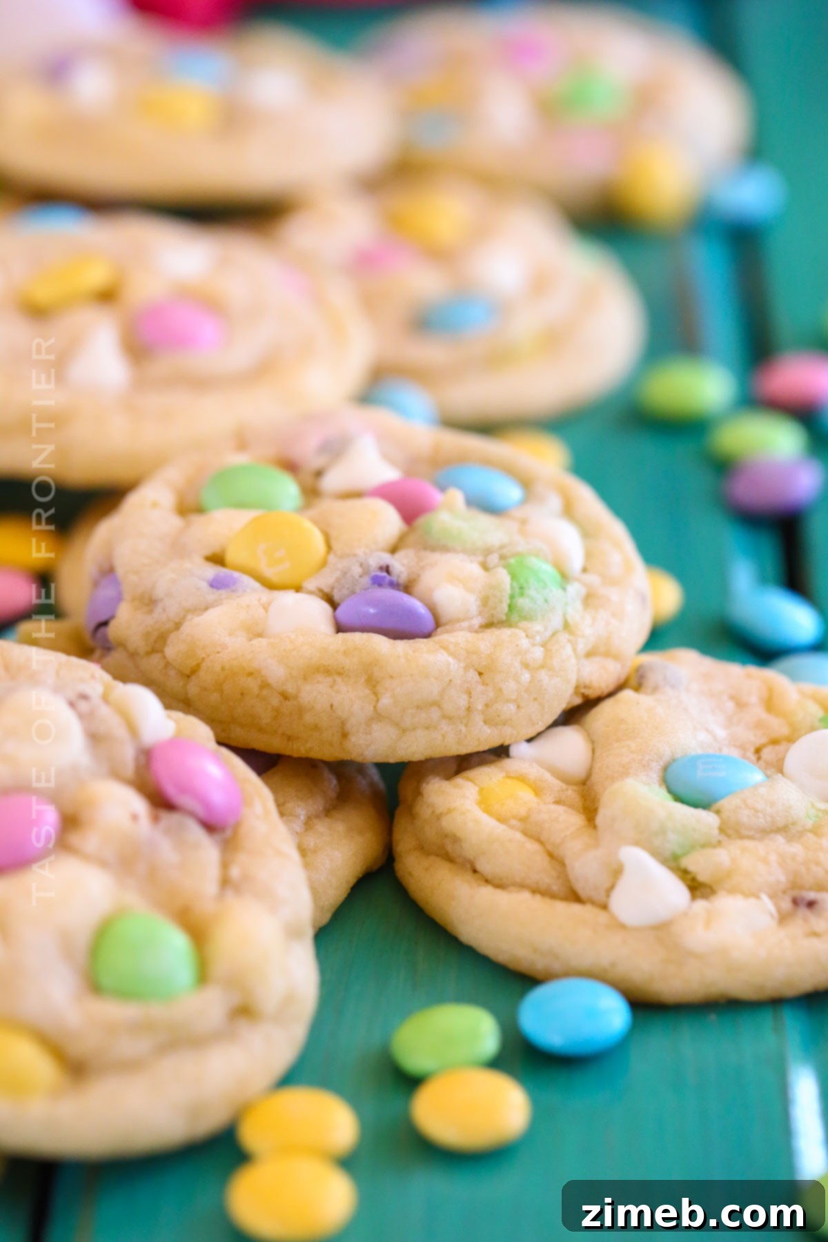 Easter M&M Cookies 9 super soft no-chill cookies