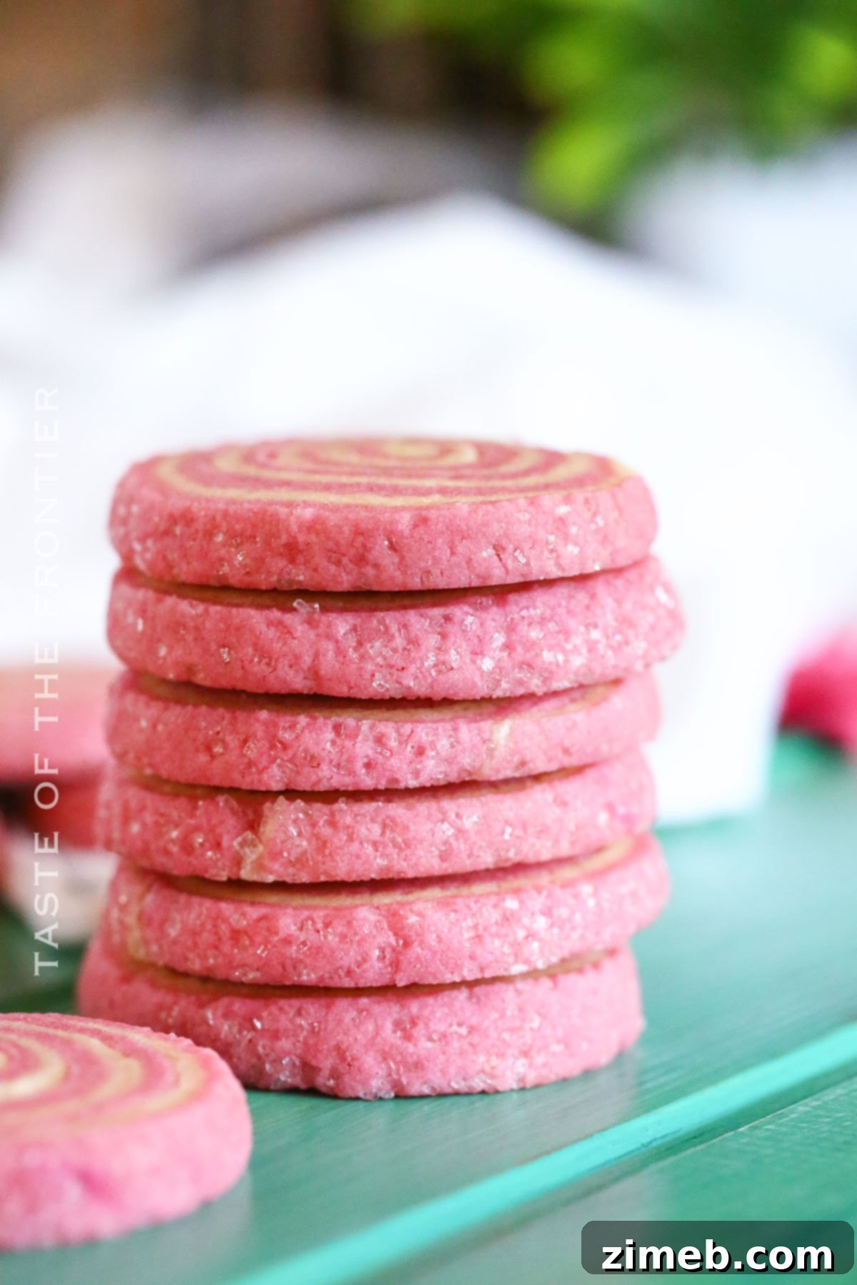 Springtime Easter Sugar Delights 15 Stack of colorful pinwheel cookies, perfect for Easter.