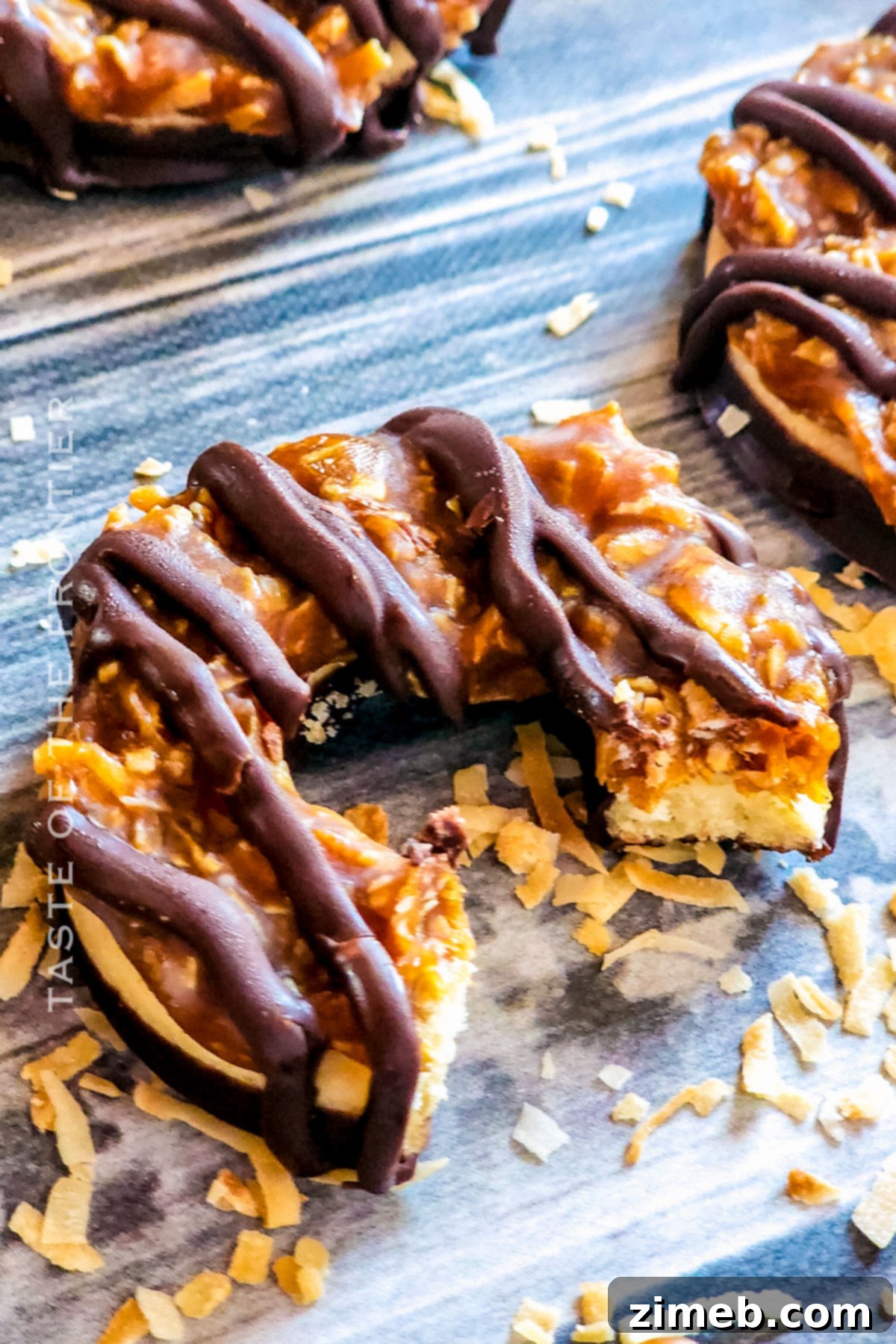 Platter of delicious Copycat Girl Scout Samoas ready to be served