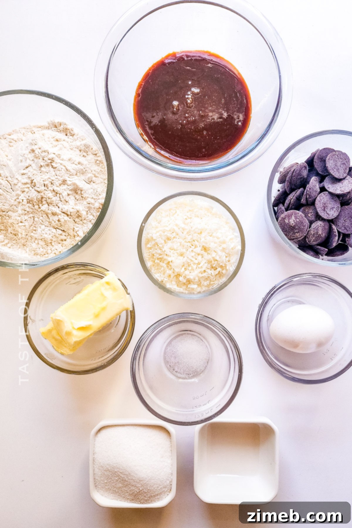 Essential ingredients for making Girl Scout Samoa cookies at home