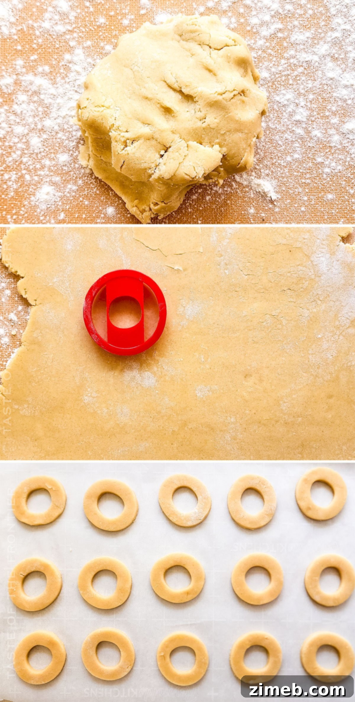 Step-by-step process of how to make Girl Scout Samoa cookies from scratch
