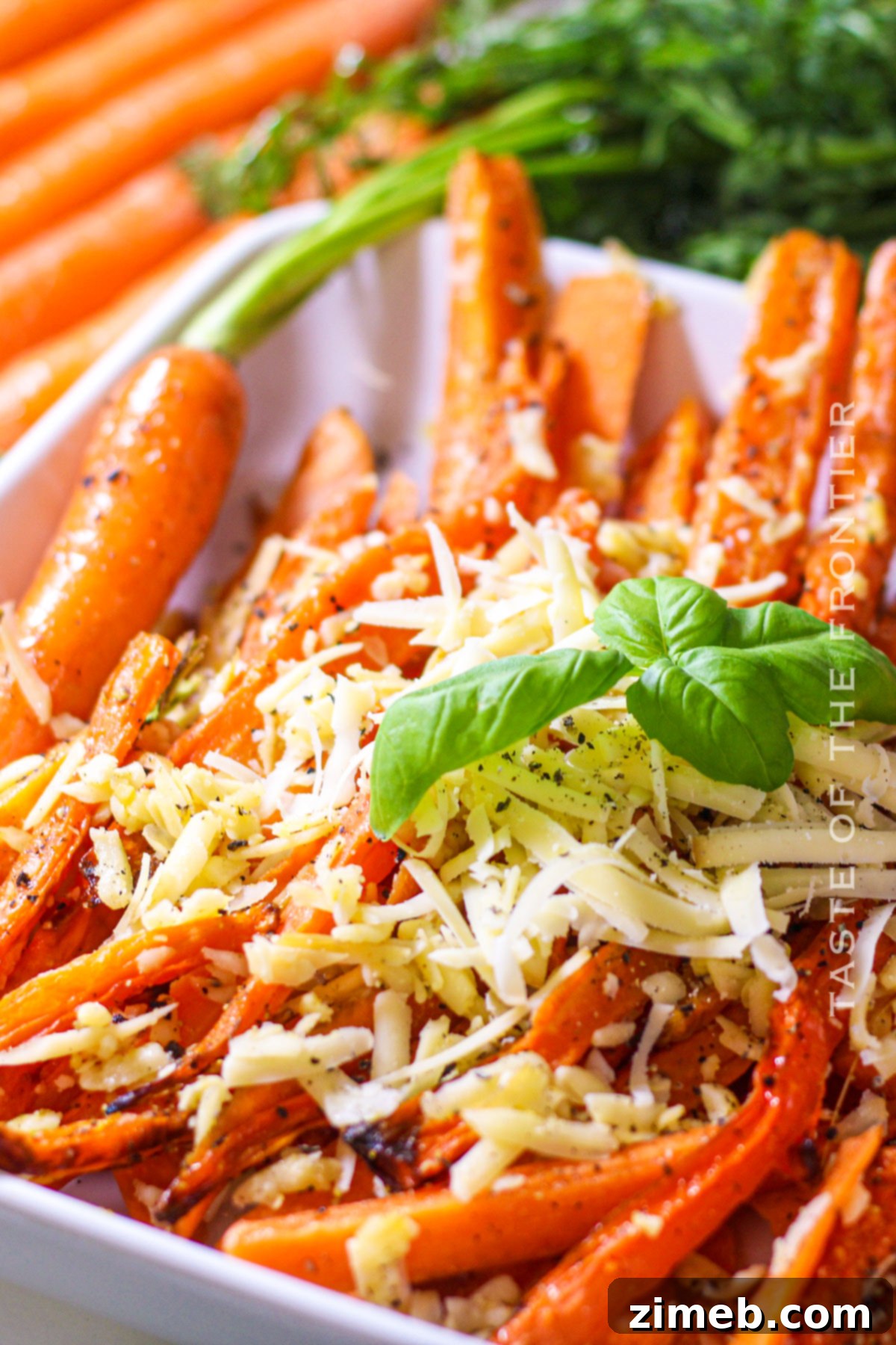 Perfect Air Fryer Roasted Carrots 2 Crispy Air Fryer Carrots Recipe with Smoky Cheese