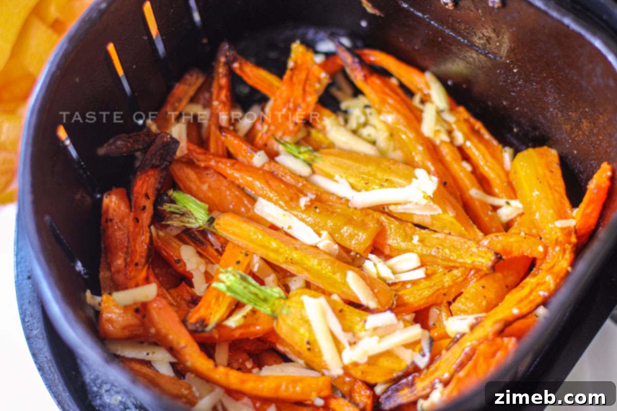 Perfect Air Fryer Roasted Carrots 8 Air Fryer Carrots with Smoked Cheese