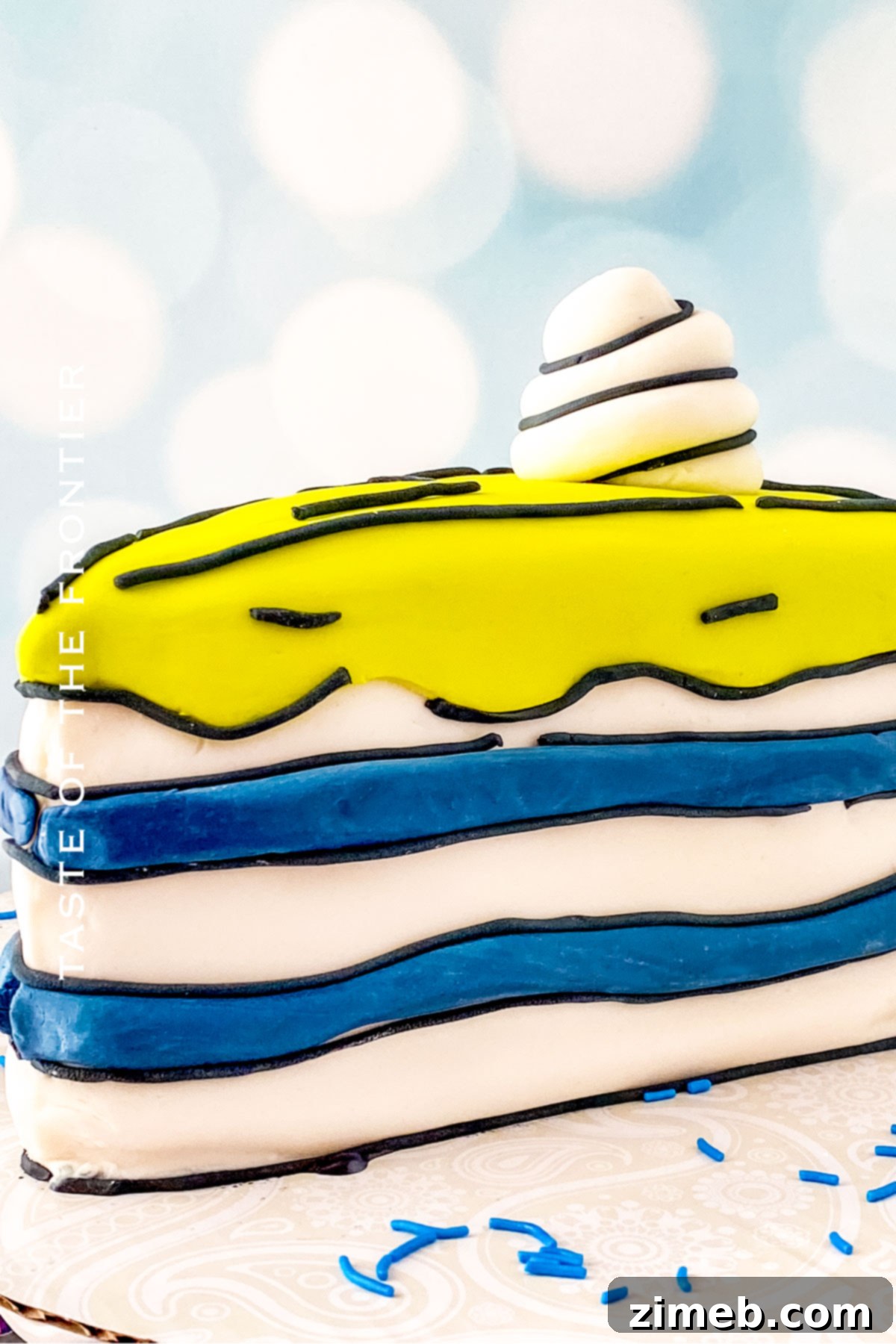 2D Comic Cake Phenomenon 2 Recipe for Comic Book Cake - A vibrant, 2D-style dessert perfect for themed parties