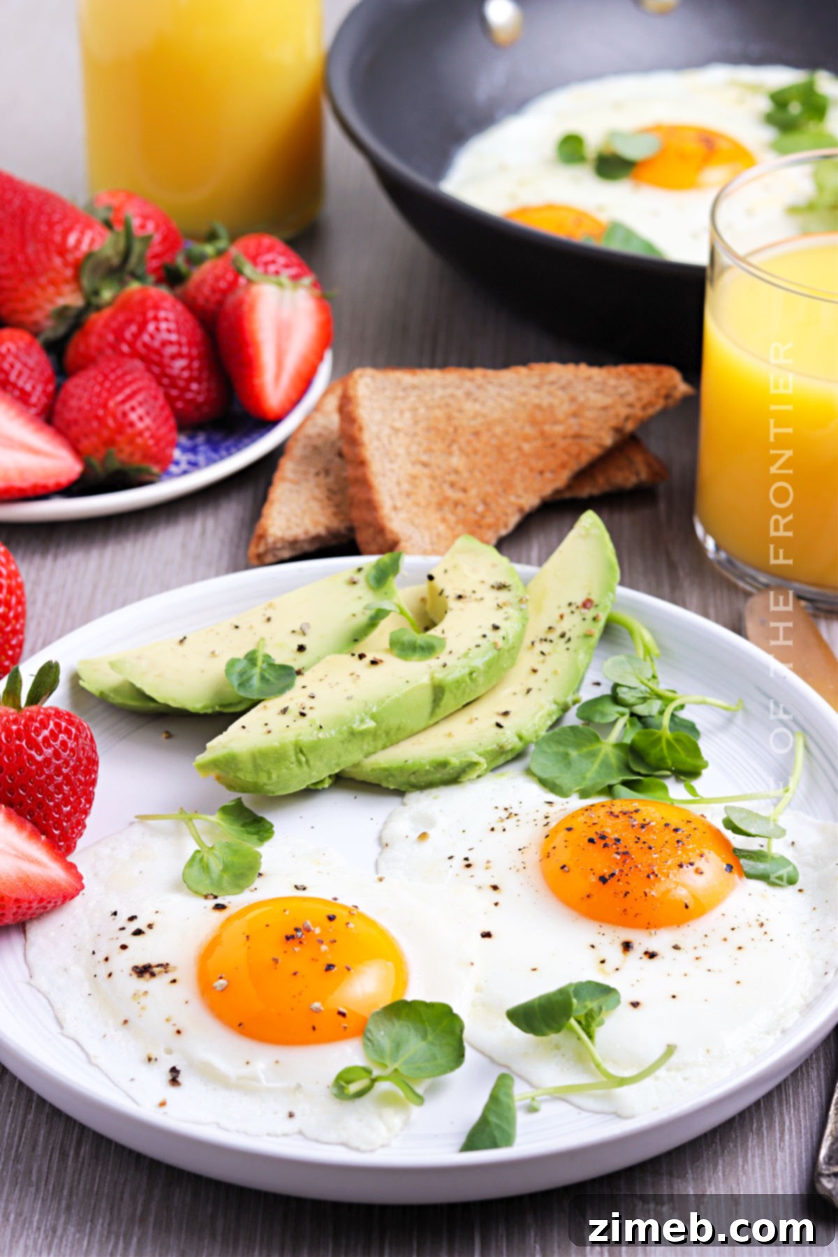 Sunrise on a Plate 15 Sunny Side Up egg ready to be served