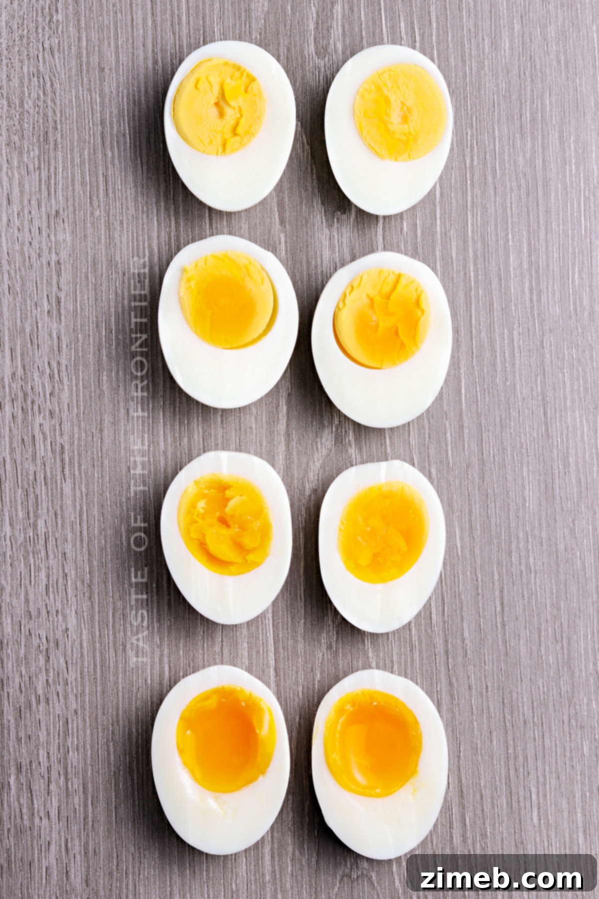 inside cooked eggs doneness