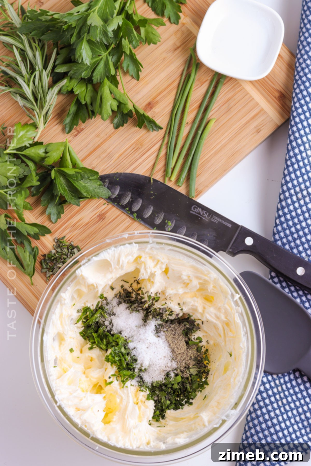 Aromatic Herb Butter 6 blending